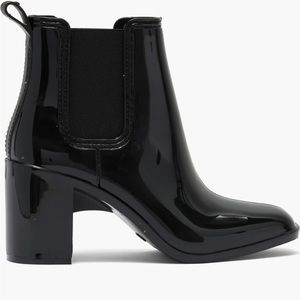 Jeffrey Campbell -Chelsea Heeled Rain Boot Shiny Black Size 7 (whole sizes only)